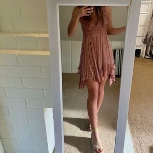 Free People One Adela Slip, Size S, Light Pink